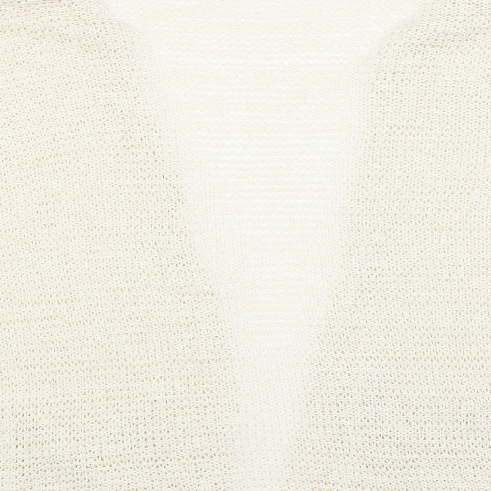 Womens UK Size L H&M Ivory Wrap Jumper