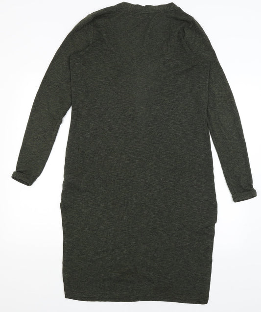 Womens UK Size 12 New Look Green Wrap Jumper