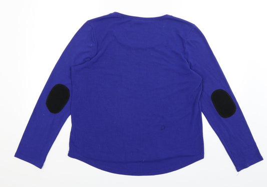Lumineux Womens Blue Pullover Jumper Size M
