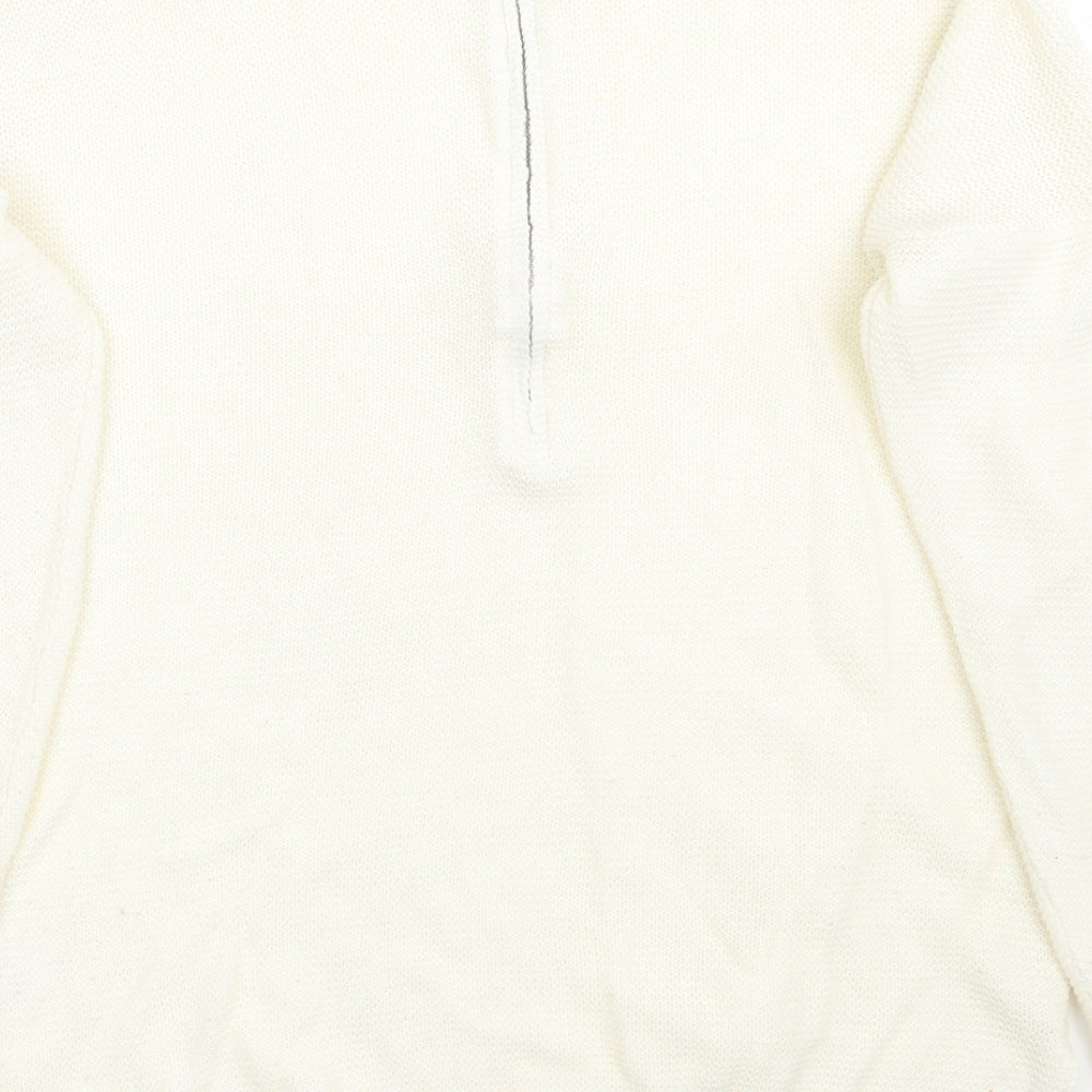 Womens UK Size M Peacocks White Pullover Jumper