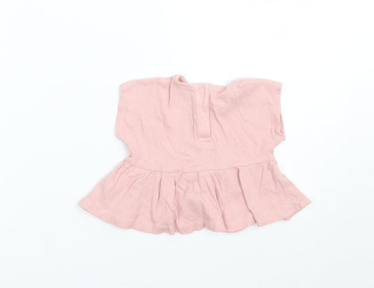 George Girls Pink Basic T-Shirt Size Newborn