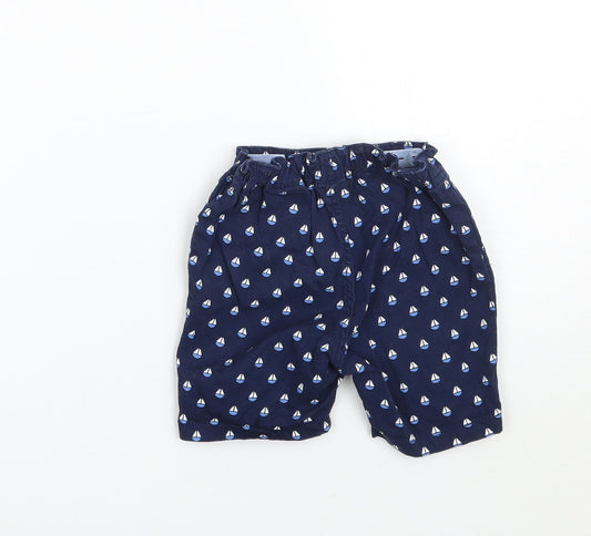 H&M Boys Blue Cropped Trousers Size 3-6 Months
