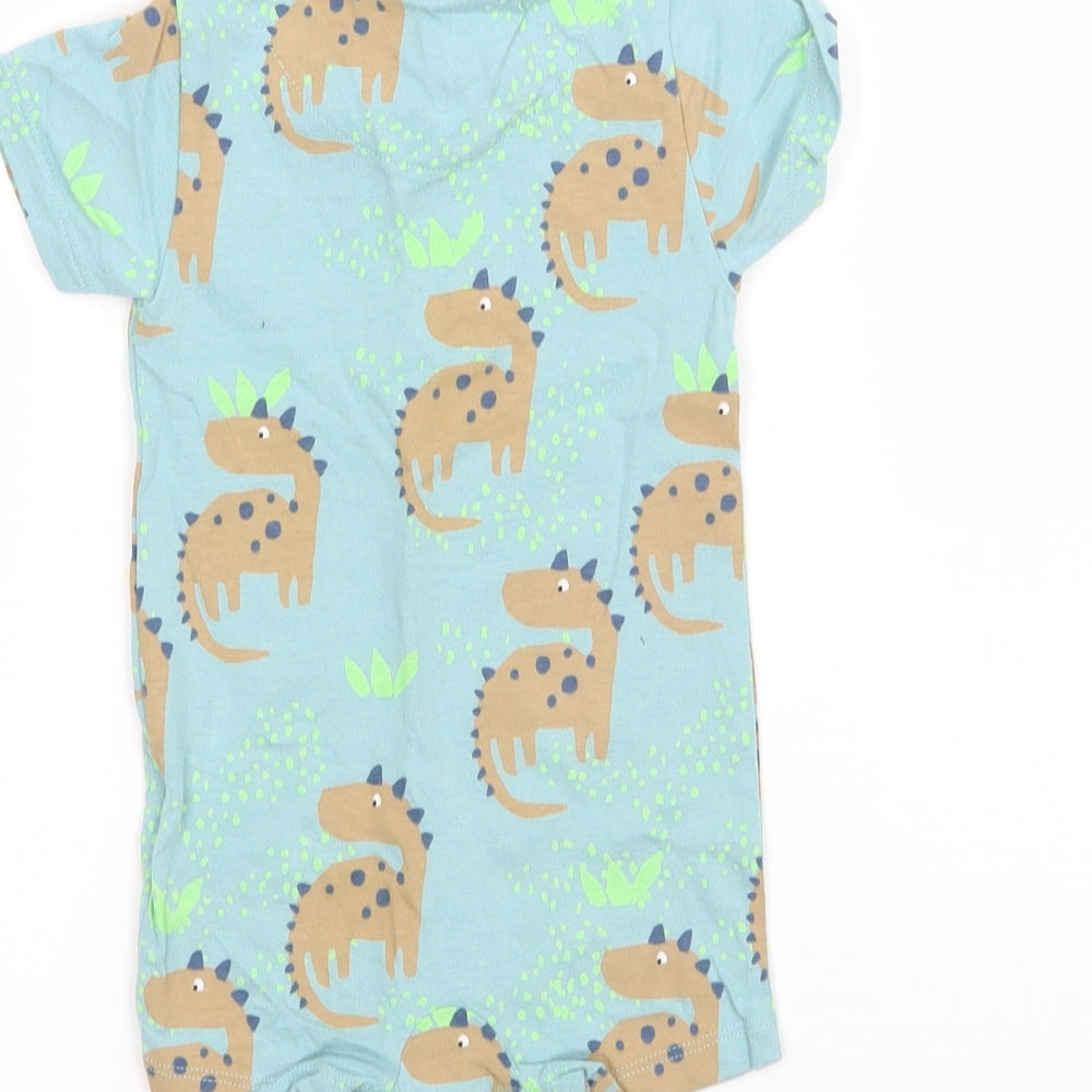 Marks and Spencer Boys Green Floral Babygrow One-Piece Size 0-3 Months