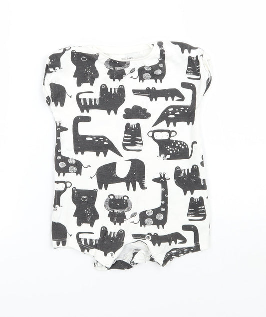 NEXT Baby White Geometric Babygrow One-Piece Size 0-3 Months