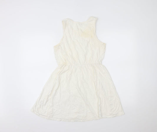 River Island Womens White Fit & Flare Size 10