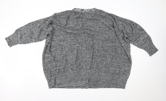 Womens UK Size L Simply Be Grey Cardigan Jumper