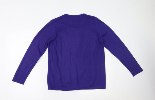 Fay Louise Womens Purple Pullover Jumper Size M