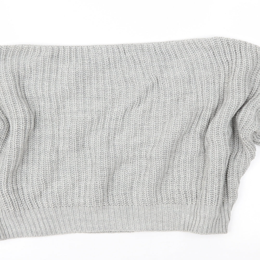 PRETTYLITTLETHING Womens Grey Pullover Jumper Size 6