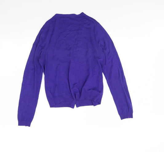 Womens UK Size 14 Preworn Blue Cape Jumper