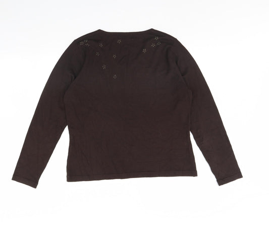 Womens UK Size L klass collection Brown Pullover Jumper