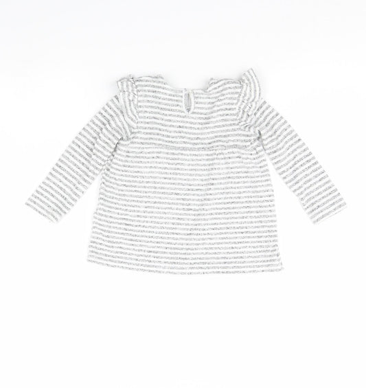 Primark Baby Grey Striped Basic Blouse Size 18-24 Months