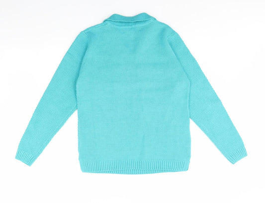 Isle Essentials Womens Blue Pullover Jumper Size M