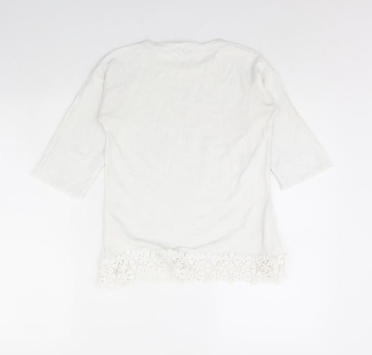 Dorothy Perkins Womens White Pullover Jumper Size 8
