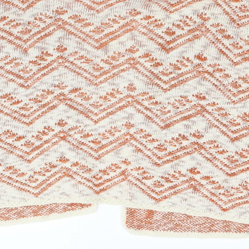 Womens UK Size M NEXT Orange Cape Jumper