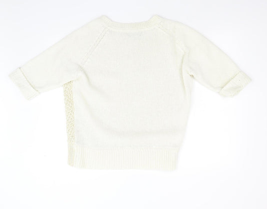 Womens UK Size 16 Soon Ivory Pullover Jumper