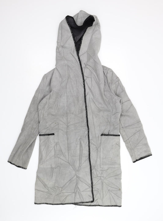 Womens UK Size 10 Boohoo Grey Overcoat
