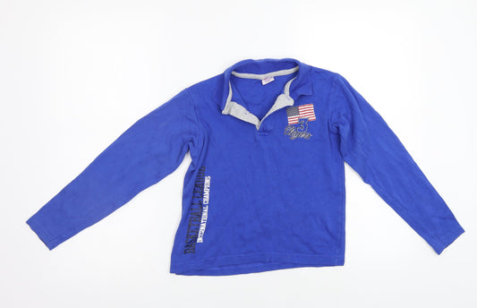 Navi Boys Blue Pullover Polo Size 7-8 Years