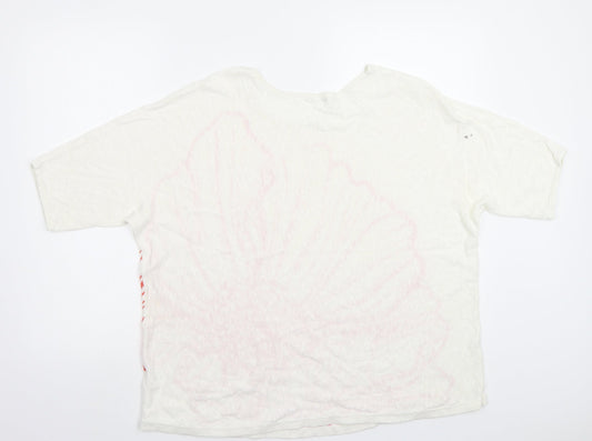 Womens UK Size 12 Roman White Basic Blouse