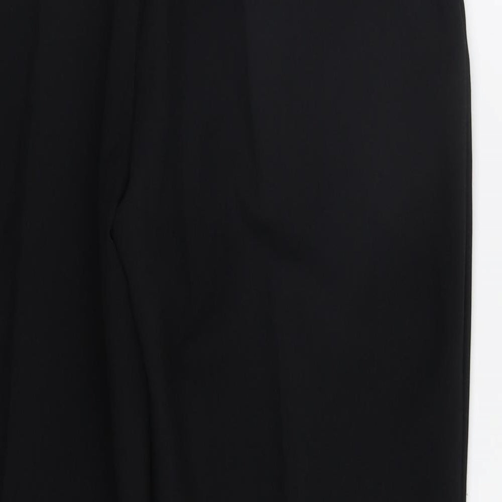 Womens UK Size 14 Preworn Regular Fit Black Trousers