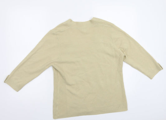 Womens UK Size XL Filati Beige Pullover Jumper