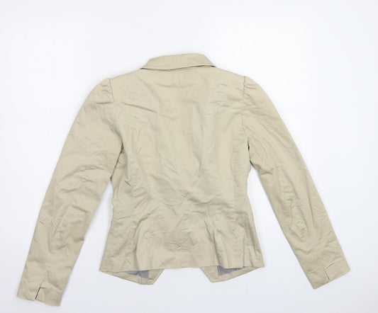 H&M Womens Beige Jacket Blazer Size 8