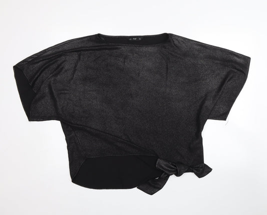 F&F Womens Black Basic Blouse Size 12