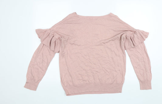 F&F Womens Pink Pullover Jumper Size 12