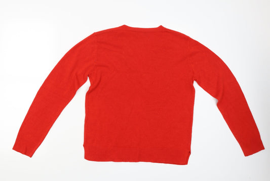 Womens UK Size 12 M&S Red Pullover Jumper