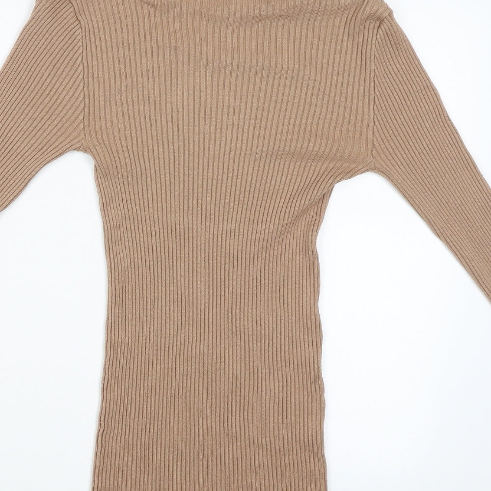 Primark Womens Brown Pullover Jumper Size 14