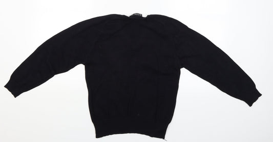 Trutex Boys Black Pullover Jumper Size 11-12 Years