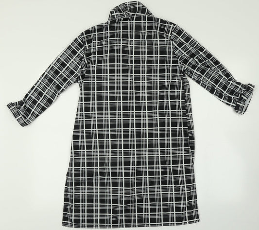 Select Womens Multicoloured Plaid Overcoat Jacket Size 14