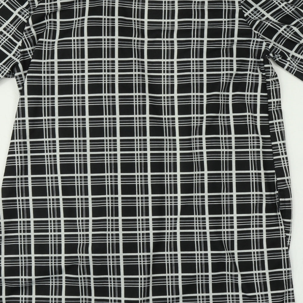 Select Womens Multicoloured Plaid Overcoat Jacket Size 14