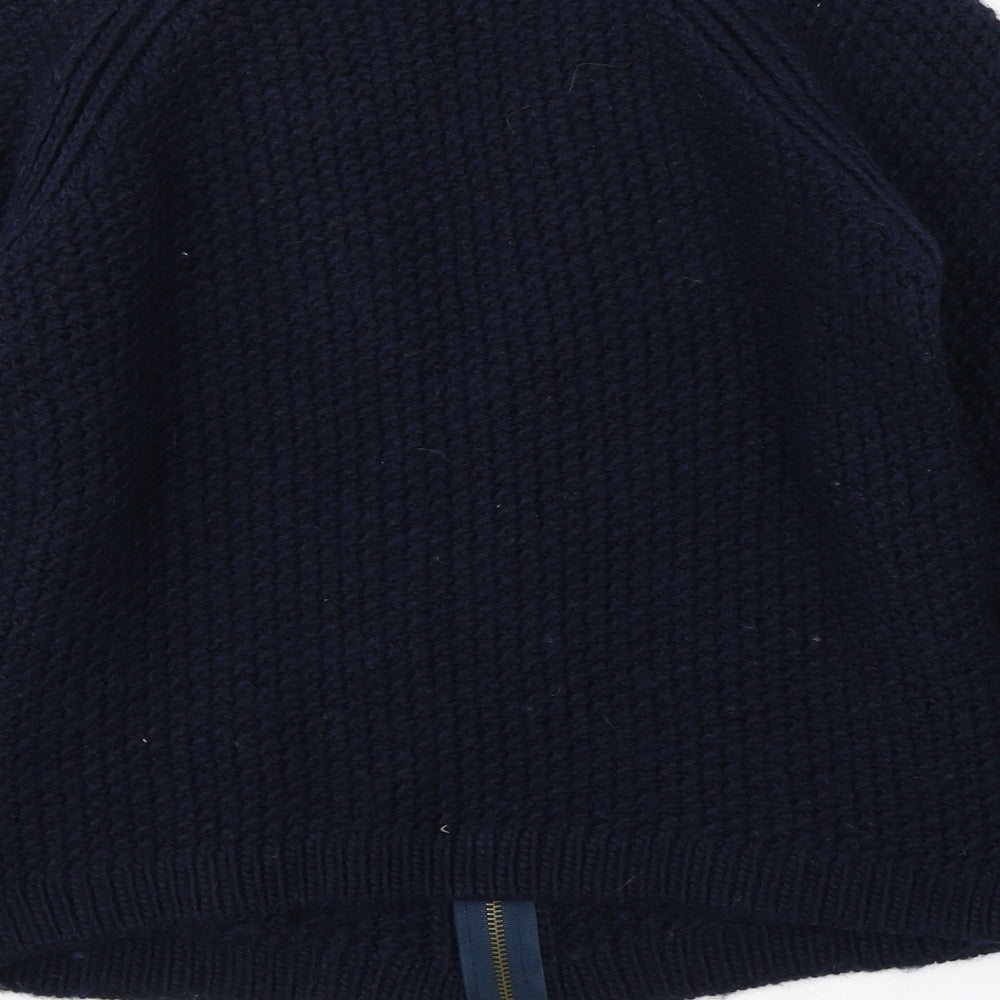 NEXT Mens Blue Knit Full Zip Jumper Size S