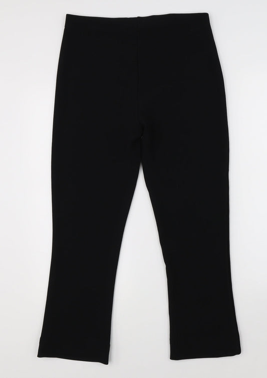Womens UK Size 12 Preworn Regular Fit Dress Pants Black Trousers