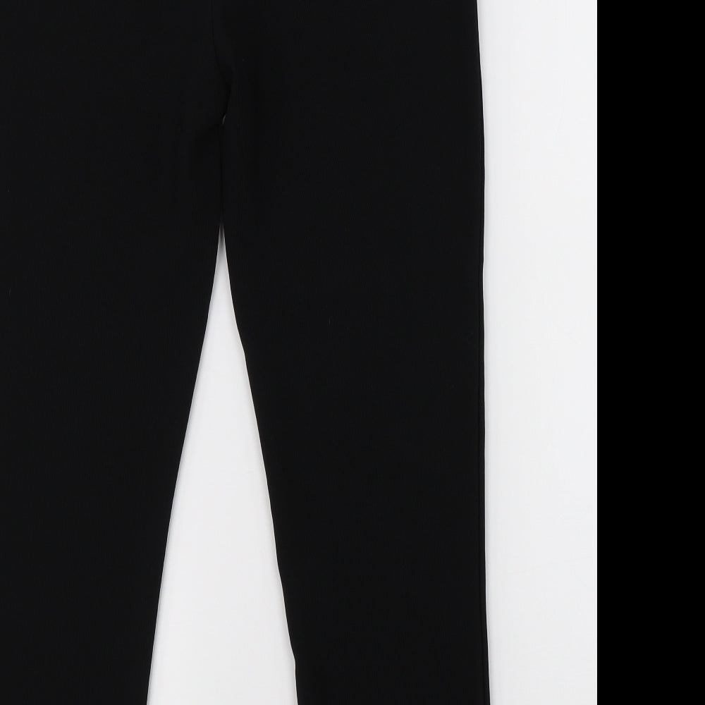 Womens UK Size 12 Preworn Regular Fit Dress Pants Black Trousers