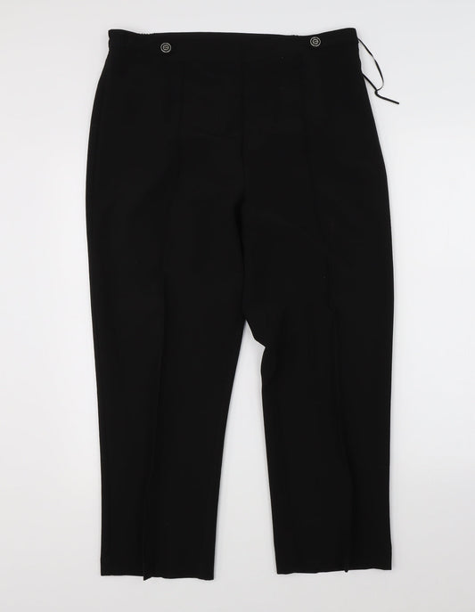 Womens UK Size 14 Sarah Hamilton Regular Fit Dress Pants Black Trousers