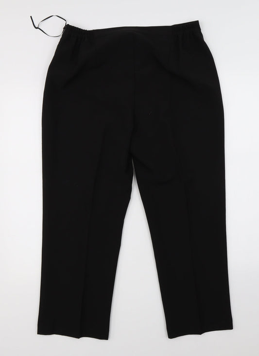 Womens UK Size 14 Sarah Hamilton Regular Fit Dress Pants Black Trousers