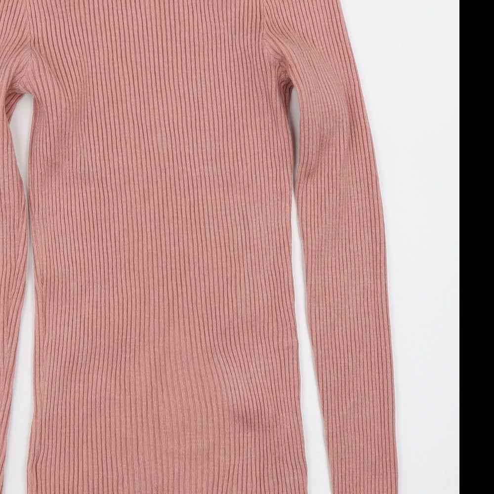 Primark Womens Pink Knit Pullover Jumper Size M
