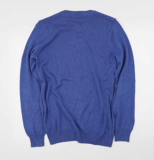 Marks & Spencer Mens Blue Pullover Jumper Size S