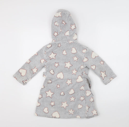 F&F Girls Grey Robe Size 3-4 Years