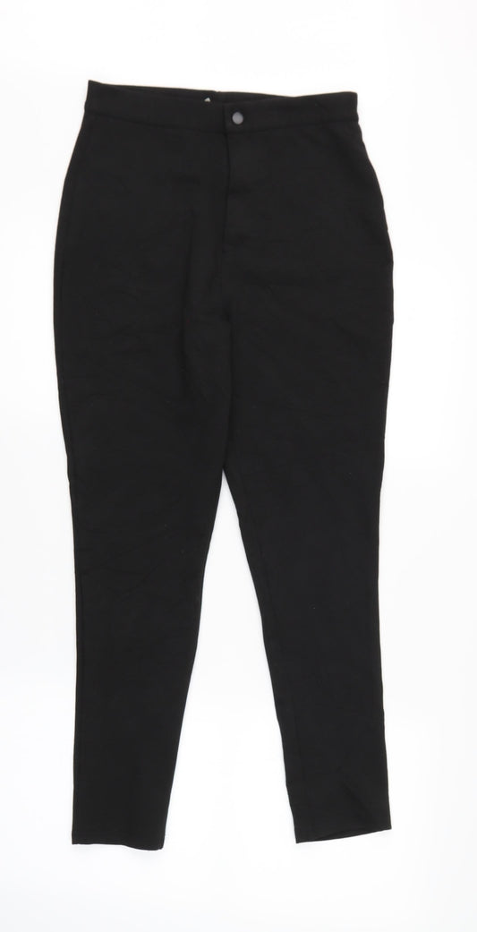 Womens UK Size 10 ASOS Regular Fit Black Trousers