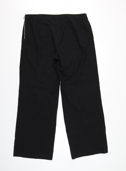 M&S Womens Black Trousers Size 14 L32 in