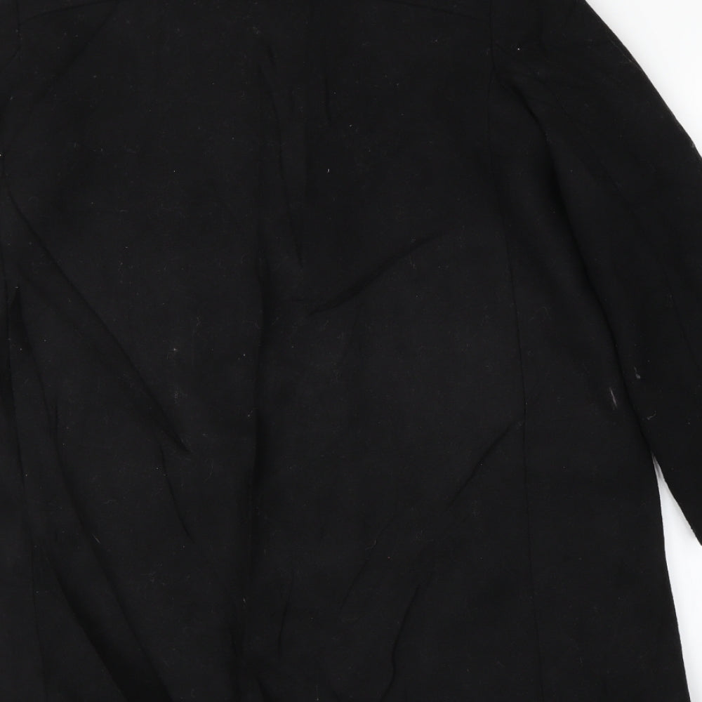 MNG Womens Black Overcoat Coat Size M