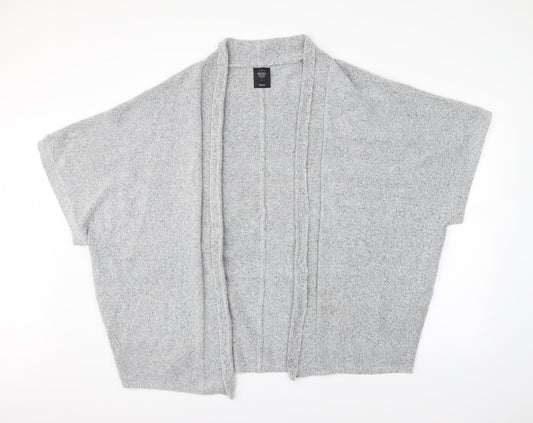 Womens UK Size One Size Preworn Grey Wrap Jumper
