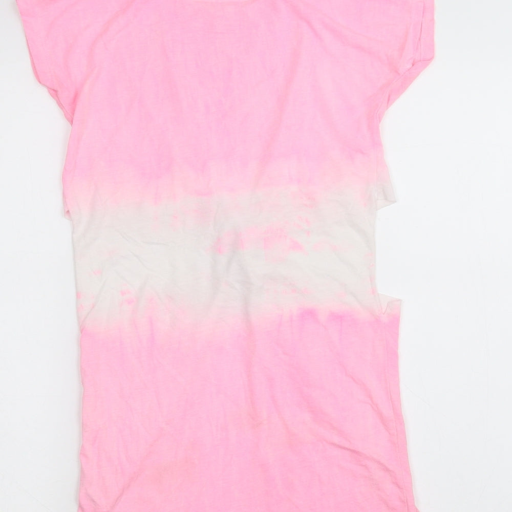 Womens UK Size 6 Topshop Pink Basic T-Shirt