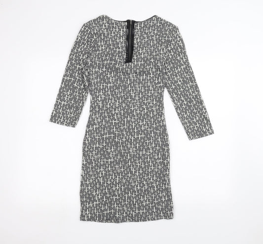 Topshop Womens Grey Pencil Dress Size 8