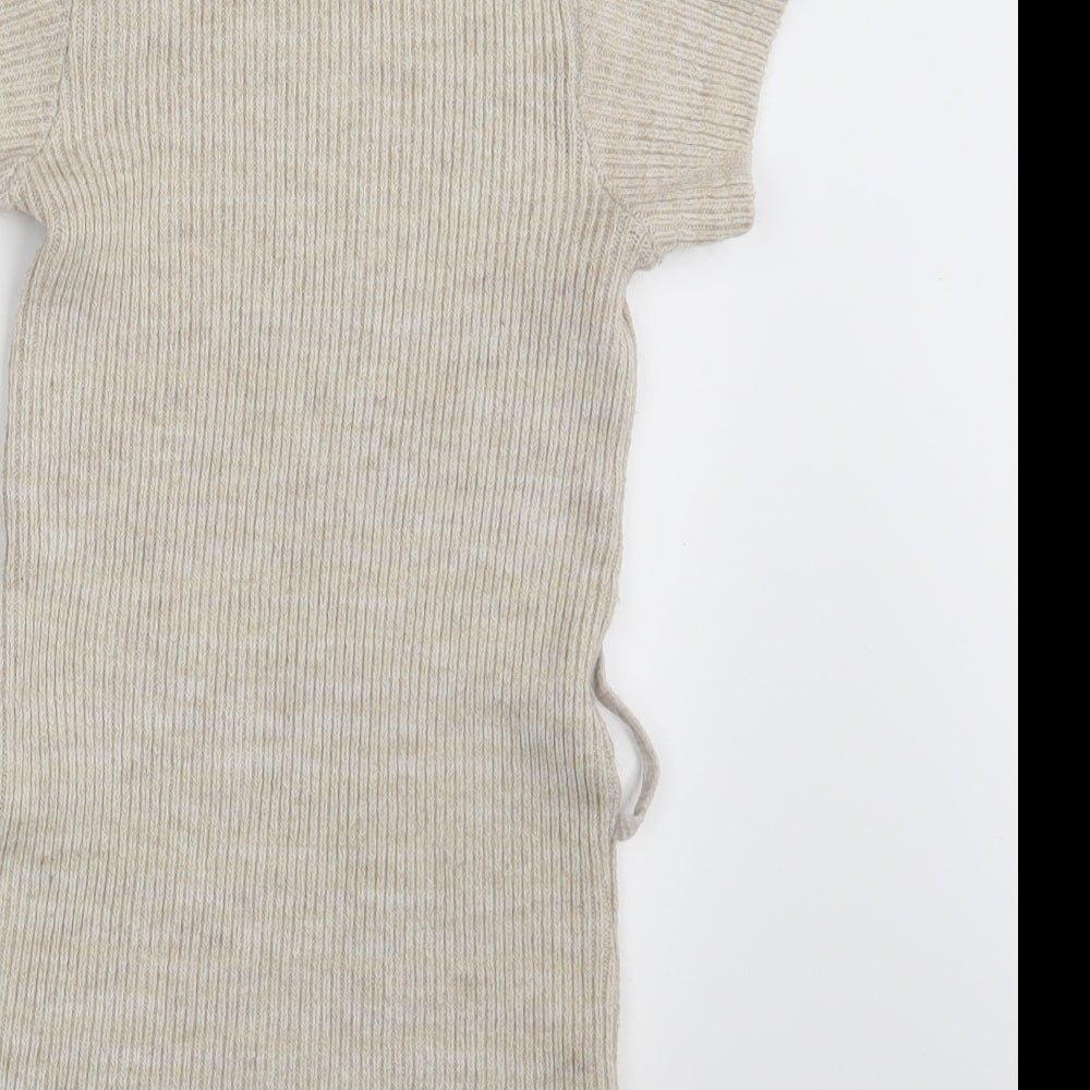 Womens UK Size S Quiz Beige Pullover Jumper