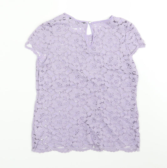 Womens UK Size 8 Dorothy Perkins Purple Basic Blouse