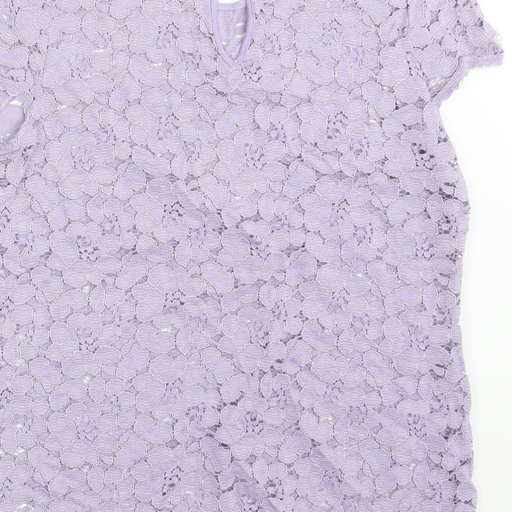 Womens UK Size 8 Dorothy Perkins Purple Basic Blouse