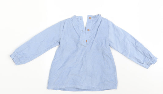 M&S Girls Blue Shirt Dress Size 18-24 Months